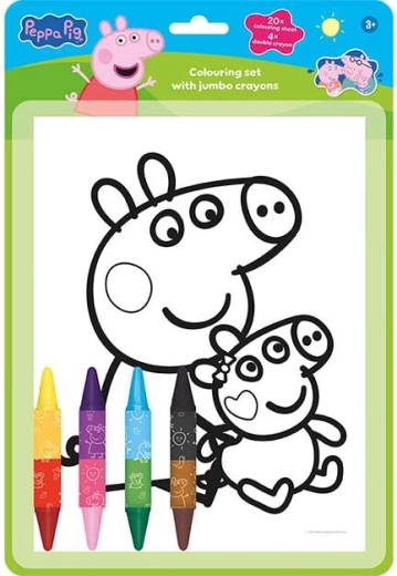 Omalovánkový set s oboustrannými voskovkami Peppa Pig