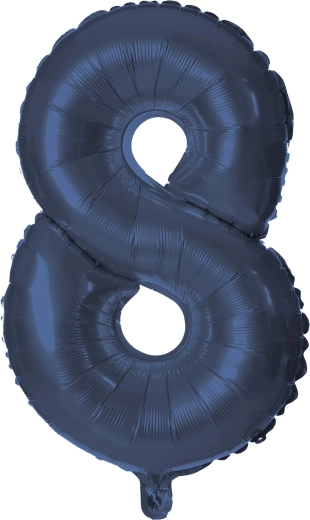 Fóliový balónek číslice 8 modrý 30 cm TORO