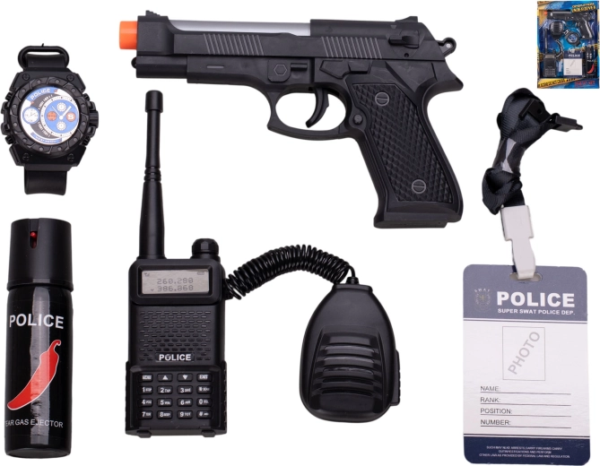 Policejní dopravní prostředky – set 5 ks na setrvačník