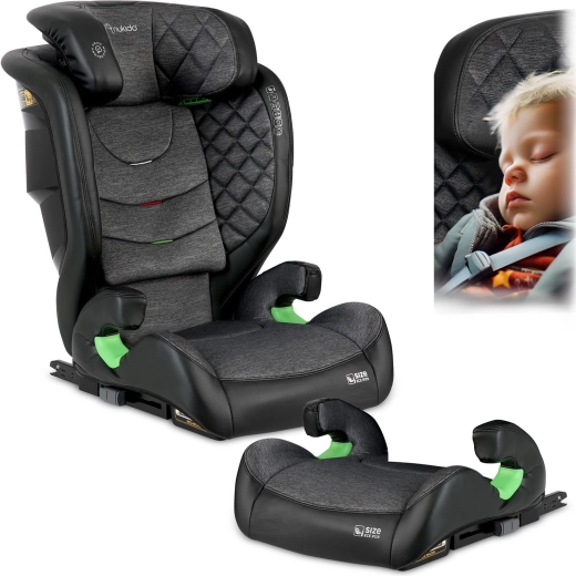 Dětská autosedačka Nukido Louis 100–150 cm ISOFIX, černo-šedá