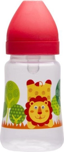 Kojenecká láhev se širokým hrdlem Akuku 250 ml červená