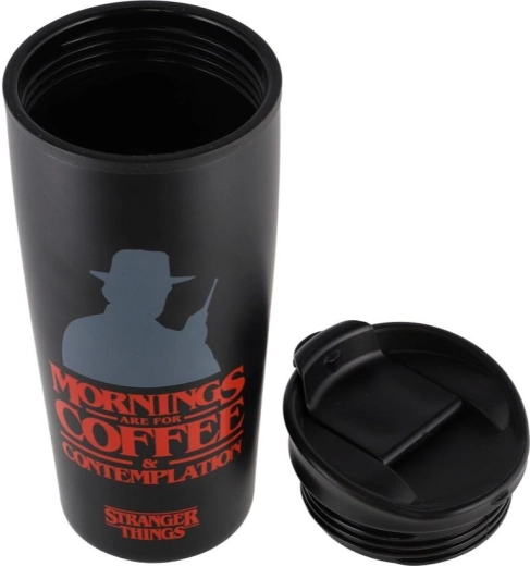 Cestovní hrnek Stranger Things s víčkem 420 ml