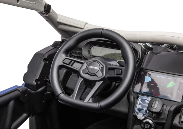 Can-Am maverick turbo rr elektrické autíčko na akumulátor – modro-šedé, lakované
