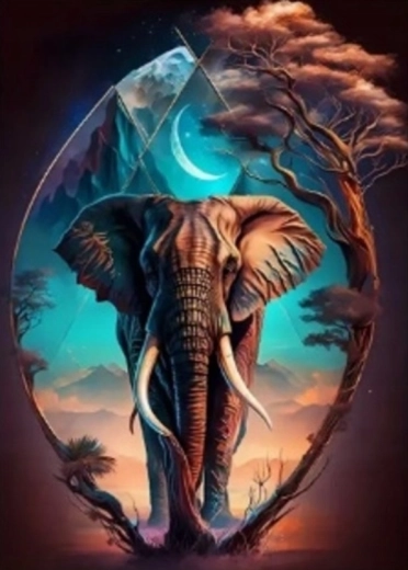 Diamantové malování Africký klenot 30 × 40 cm