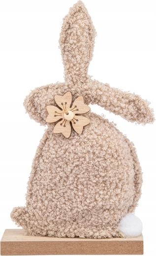 Bouclé dekorativní figurka zajíce béžová 22 cm