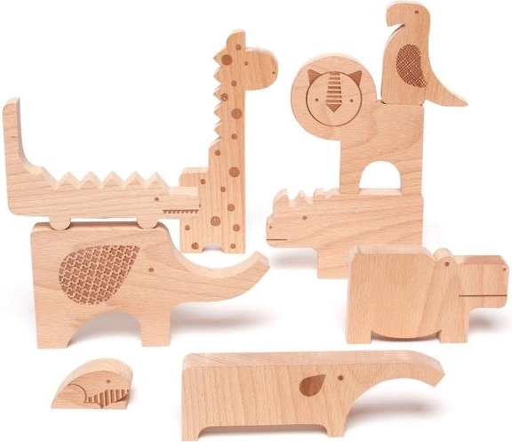 Dřevěné puzzle Safari od Petit Collage