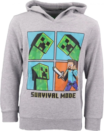 Mikina s kapucí Minecraft survival mode – Velikost: 152