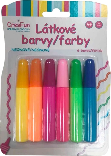 CreaFun látkové barvy neon – sada 6×42 ml