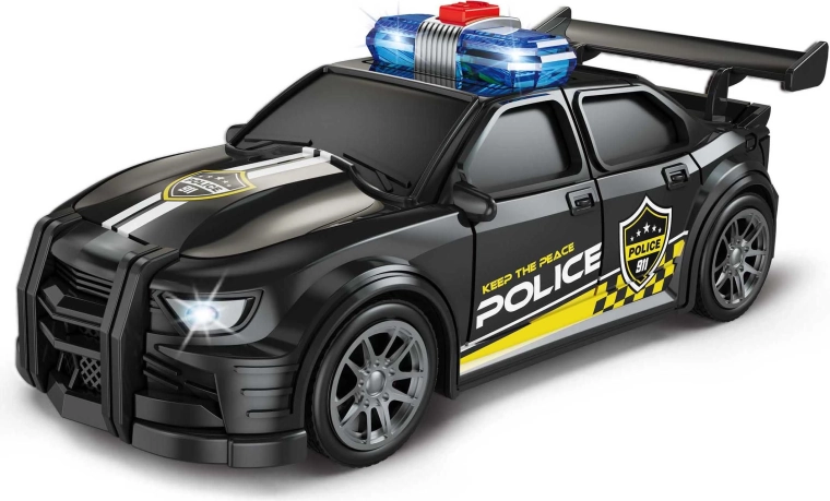 Policejní auto se světelnými a zvukovými efekty 16 cm