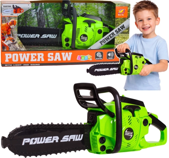Dětská hračka motorová pila se světly a zvuky – zelená