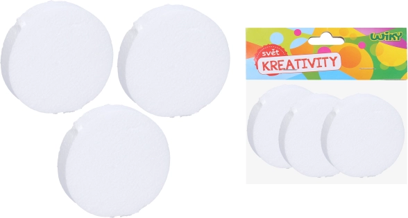 Dekorační kolo z polystyrénu 10x2,5 cm, sada 3 kusy
