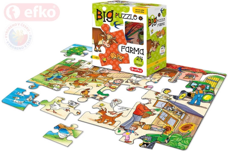 Efko baby puzzle big farma – velké dílky 24 dílků
