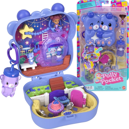 Polly Pocket kompaktní set Borůvkoví medvídci s figurkami a doplňky
