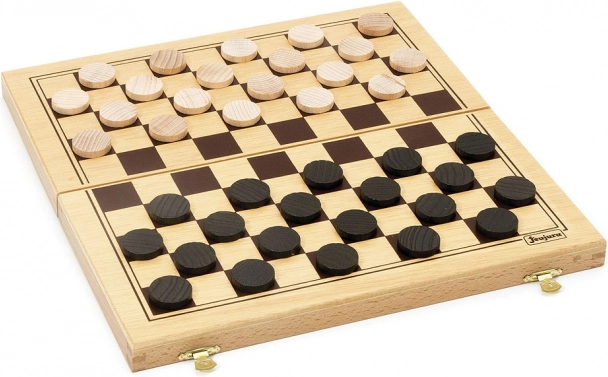 Dáma v dřevěném skládacím boxu Jeujura