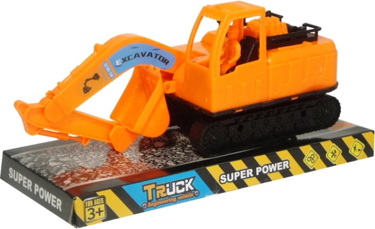 Stavební stroj – pásový bagr pro děti