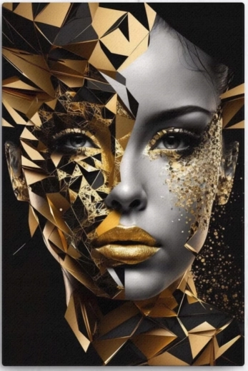 Norimpex diamantové malování Žena ve zlatě 30 × 40 cm