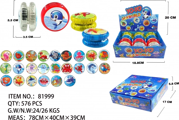 Jojo se světelnými efekty 5,5 cm – motiv moře