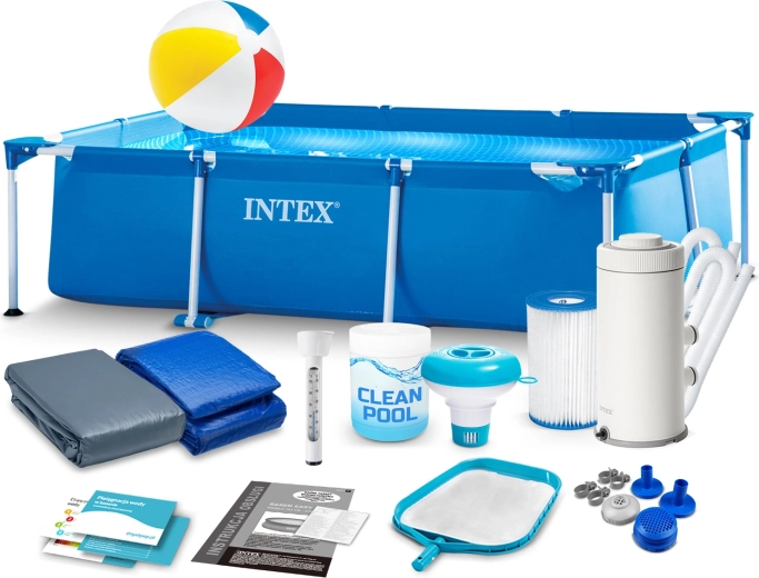 Zahradní rámový bazén 260 × 160 × 65 cm s příslušenstvím INTEX
