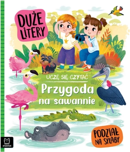 Učím se číst – Velká písmena, dělení na slabiky: Dobrodružství na savaně