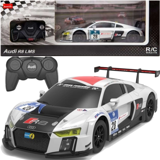 RC auto 1:24 sportovní AUDI R8 LMS – bílé