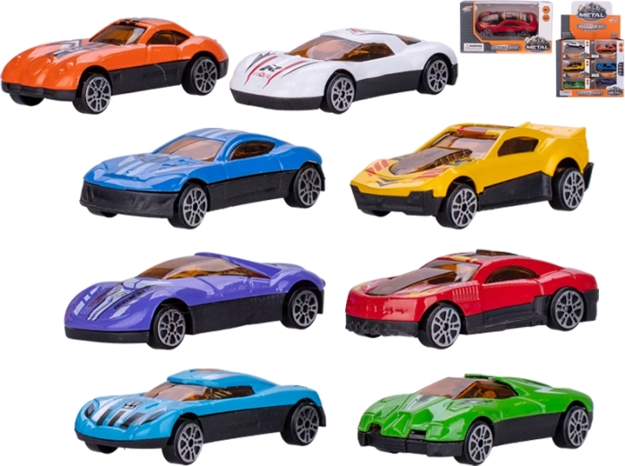 Kovové závodní autíčko 7 cm s volnoběhem