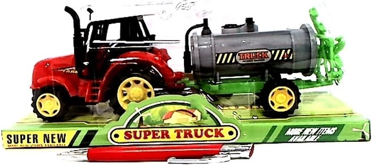 Traktor se zemědělským strojem