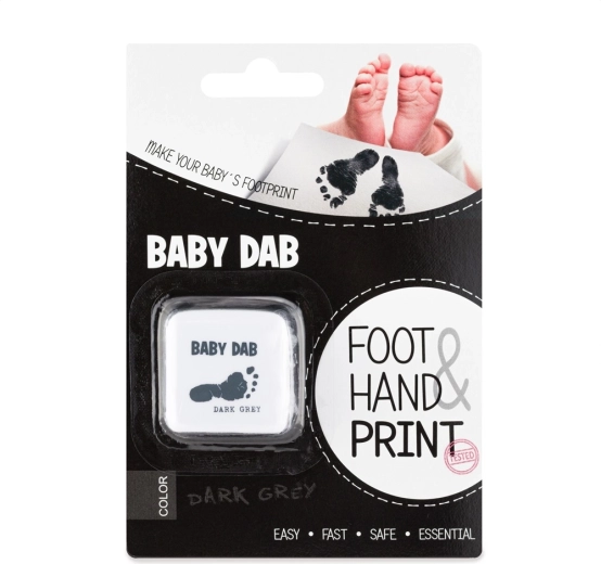 Baby Dab barva na dětské otisky – šedá