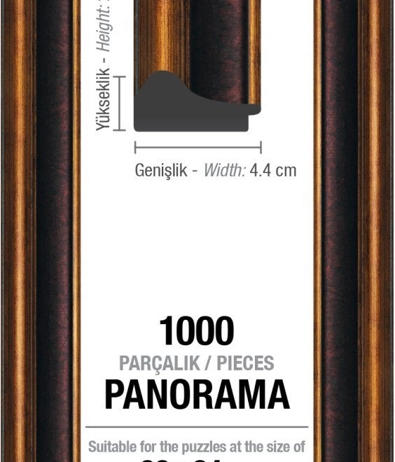 Rám na puzzle 96 × 34 cm hnědý