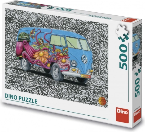 Dino Puzzle Hippies Volkswagen 500 dílků