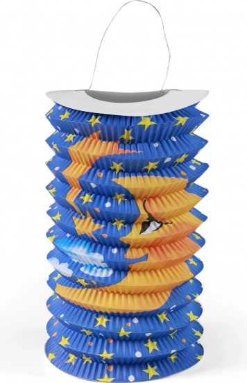 Papírový lampion s motivem měsíce 15 cm