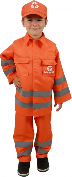 Dětský kostým popeláře s českým potiskem