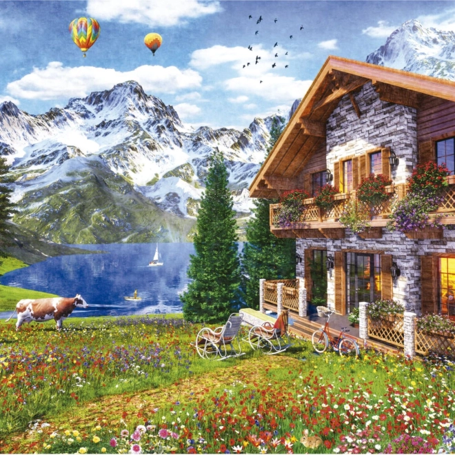 Puzzle Chata v Alpách 4000 dílků