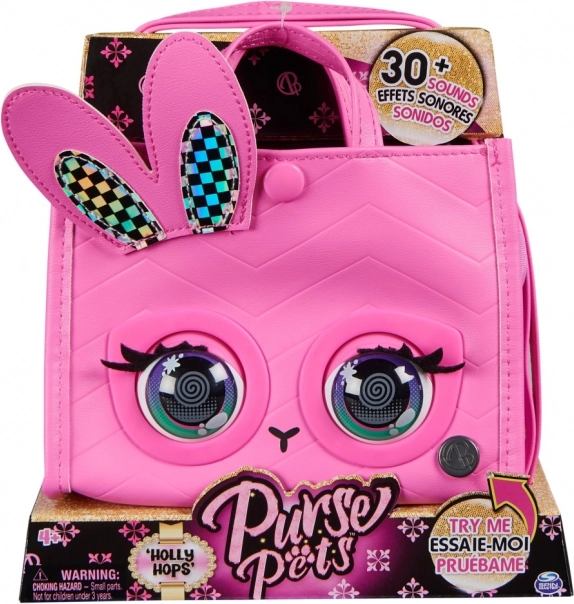 Interaktivní kabelka PURSE PETS Holly Hops králíček
