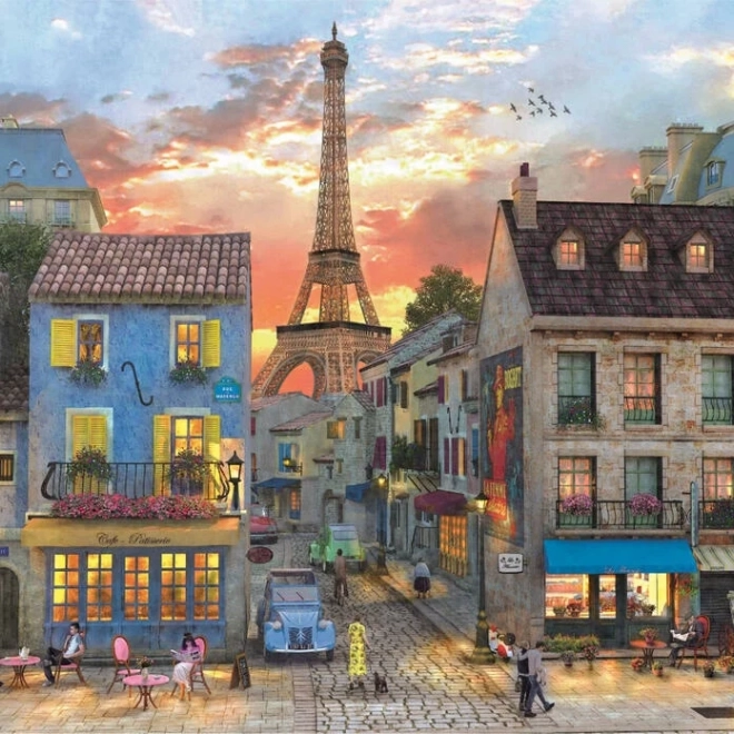 Puzzle 1000 dílků Ulice v Paříži CLEMENTONI