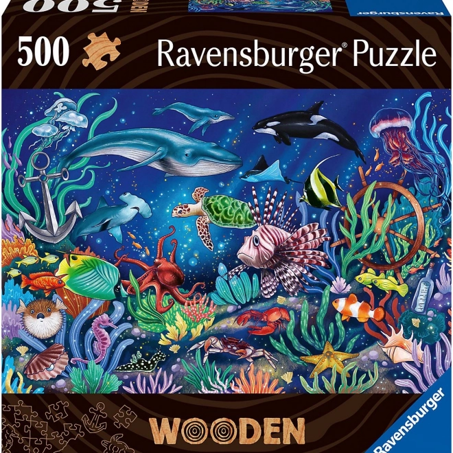 Dřevěné puzzle Podmořský svět – 500 dílků