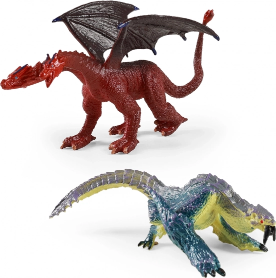 Sada plastových draků 12 cm – 2 figurky