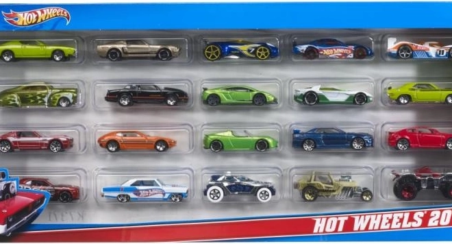 Sada autíček Hot Wheels 20 ks