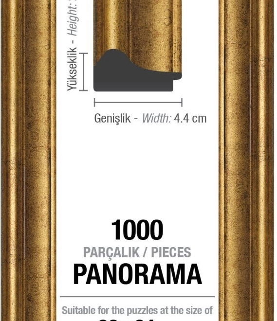Rám na puzzle 96 × 34 cm zlatý