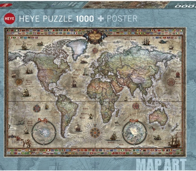 Puzzle 1000 dílků retro svět HEYE