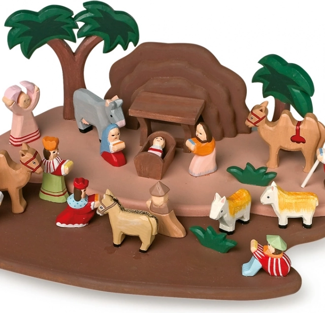 Dřevěný betlém s figurkami pro děti small foot