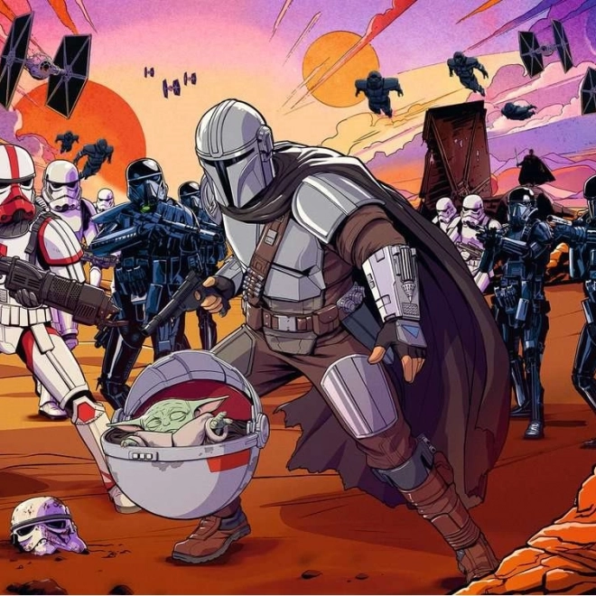 Ravensburger puzzle Star Wars: The Mandalorian – souboj, 300 dílků