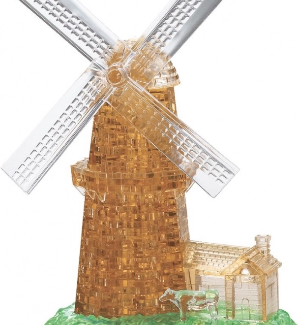 3D křišťálové puzzle větrný mlýn 64 dílků