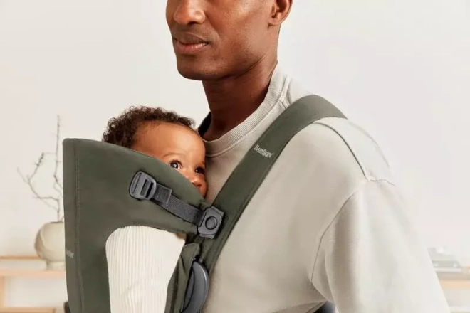 BABYBJORN MINI Tkané dětské nosítko, Tmavě zelená