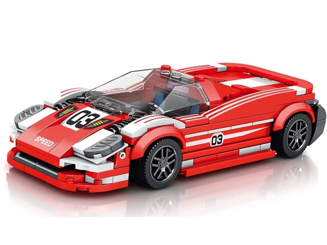 Sportovní červené auto 917 stavební bloky