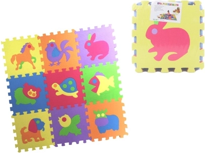 Pěnové puzzle zvířátka – 9 dílků