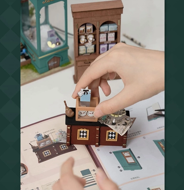 RoboTime miniatura domečku - Obchod s čajem
