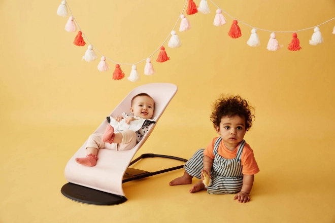 BABYBJORN - Lehátko BALANCE SOFT COTTON/JERSEY - růžová/šedá – Růžová/šedá
