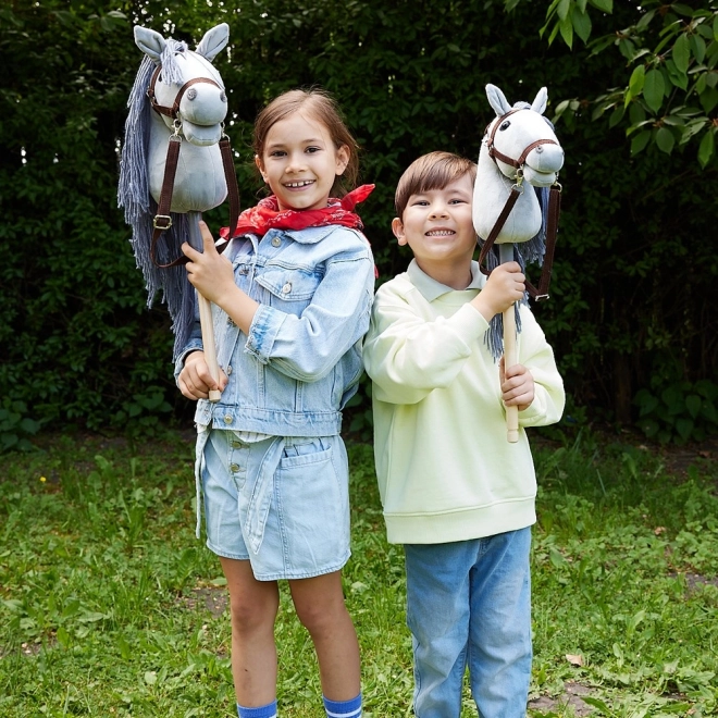 Hobby kůň na tyči Hoppihorse šedý