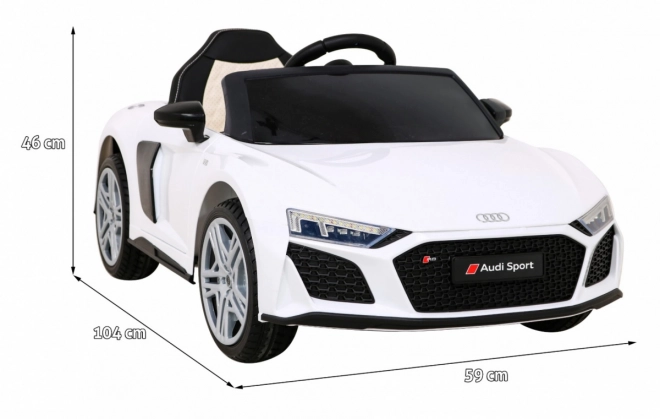 Audi R8 LIFT Bateriové auto + dálkové ovládání + EVA kola + MP3 + LED – Bílé