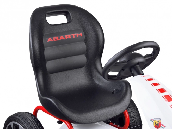 GOKART ABARTH na pedálech Velká měkká kola PA0167 – Bílá